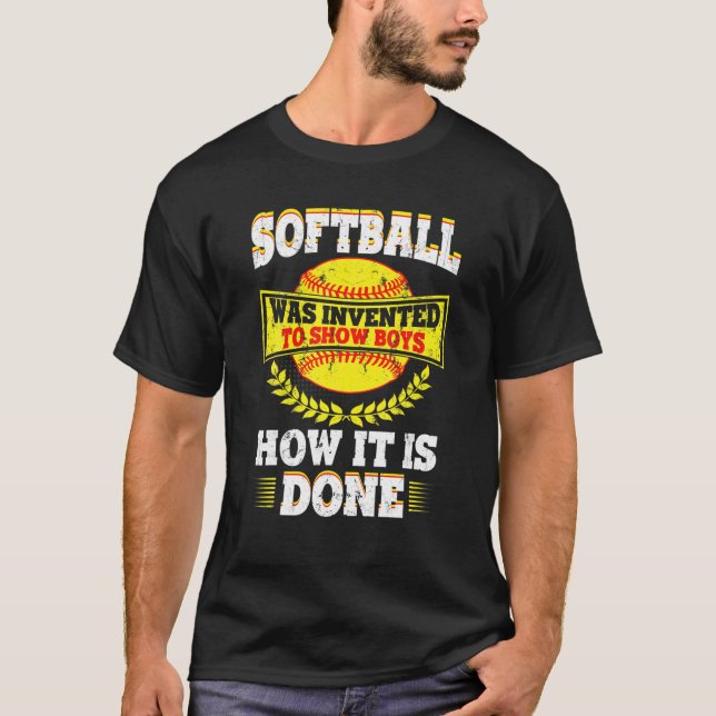 Camiseta Cita De Softball Divertida - Muestra A Los Niños C (Anverso)