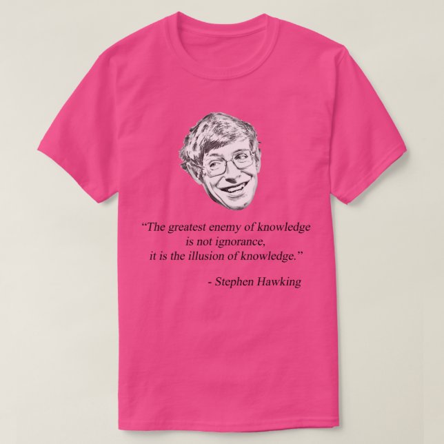 Camiseta Cita de Stephen Hawking (Diseño del anverso)