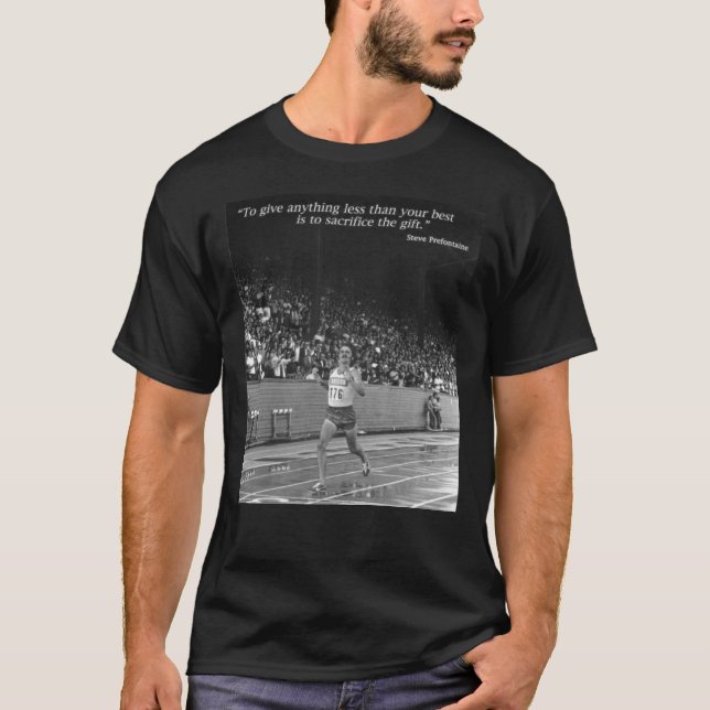 Camiseta Cita de Steve Prefontaine (Anverso)