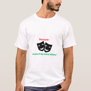 Camiseta Cita de Talento de Sarcasmo - Minimalista gracioso
