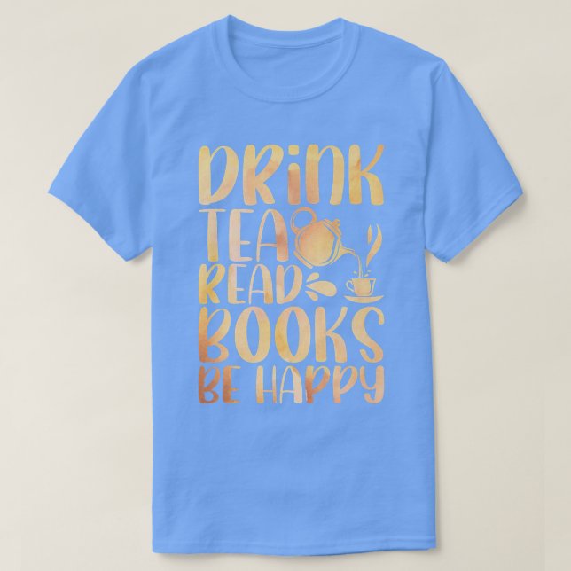 Camiseta Cita de Té y Lover de libros Lector de libros Pun  (Diseño del anverso)