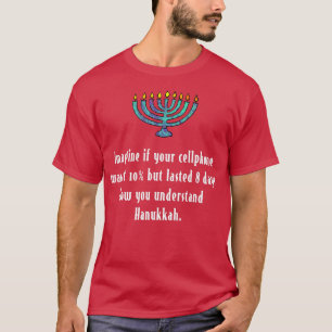 Camiseta Cita de teléfono satelital divertida de Hanukkah C