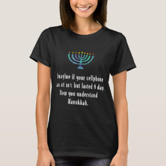 Camiseta Cita de teléfono satelital divertida de Hanukkah C
