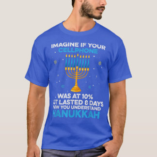 Camiseta Cita de teléfono satelital divertida de Hanukkah C