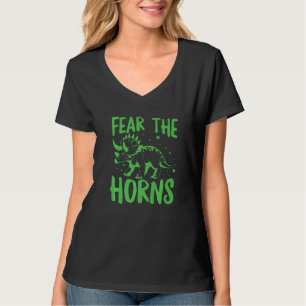 Camiseta Cita de Temer los Cuernos Para un Triceratops