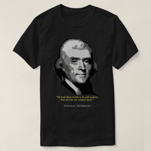 Camiseta Cita de Thomas Jefferson (Diseño del anverso)