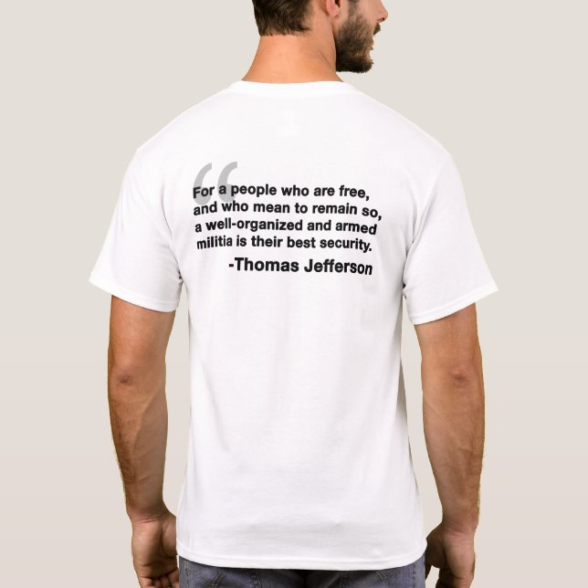 Camiseta Cita de Thomas Jefferson (Reverso)