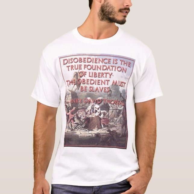 Camiseta Cita de Thoreau en desobediencia civil (Anverso)