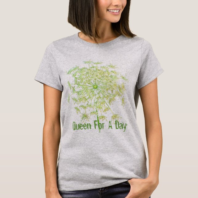 Camiseta Cita de tipografía de Queen For A Day (Anverso)