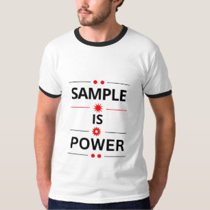 Camiseta Cita de tipografía en negrita