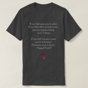 Camiseta Cita de Tolstoy y feminismo