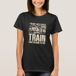 Camiseta Cita de tren y tren de locomotora para un transpor