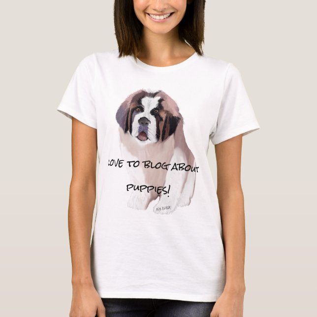 Camiseta Cita de un blogger de perro de San Bernardo (Anverso)