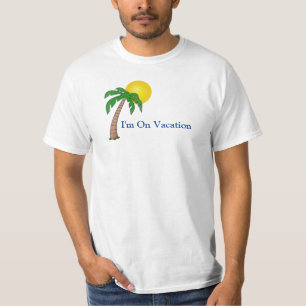 Camiseta Cita de vacaciones divertida Textos Playa Palm Tre