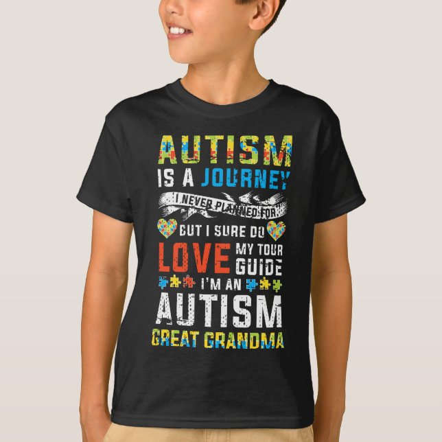 Camiseta Cita de viaje de la abuela Gran Abuela Autismo Muj (Anverso)