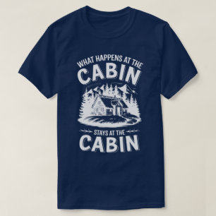 Camiseta Cita de vida de cabaña rústica Escena de la mont