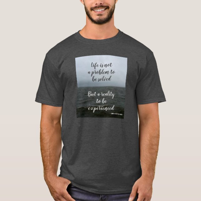 Camiseta Cita de vida de filosofía de Kierkegaard (Anverso)