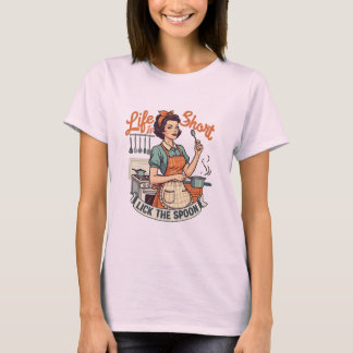 Camiseta Cita de vida divertida para ama de casa es corta