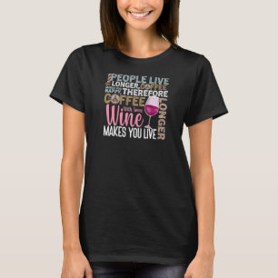 Camiseta Cita de vino de café de mujeres Barista Guay café 