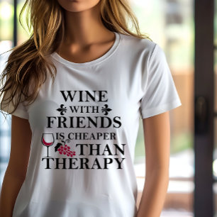 Camiseta cita de vino divertida para los estudiantes amigos