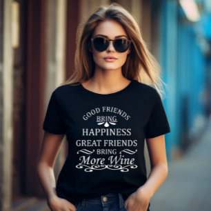Camiseta cita de vinos divertidos para los amigos