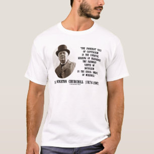 Camiseta Cita De Virtud Del Capitalismo Inherente De Church