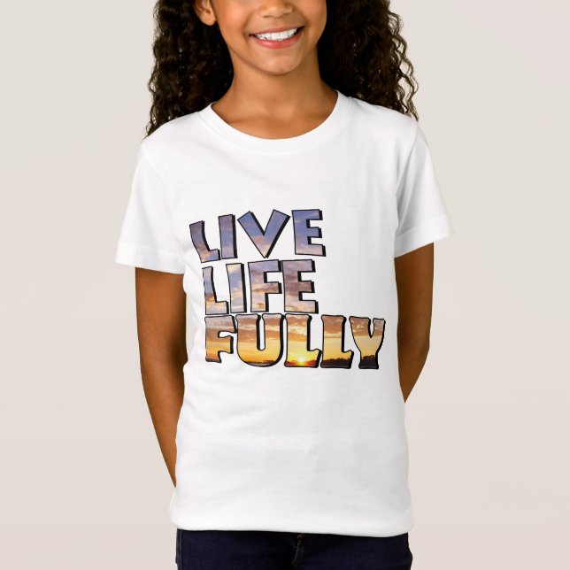 Camiseta Cita de Vivir la Vida Plenamente (Anverso)