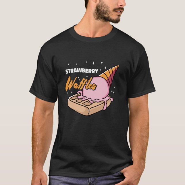 Camiseta Cita de Waffle Genial - Waffle de Fresa Profesiona (Anverso)