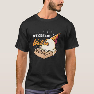 Camiseta Cita de Waffle Genial - Waffles de Helado Profesio