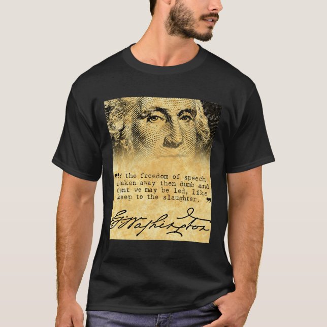 Camiseta Cita de Washington - libertad de expresión (Anverso)