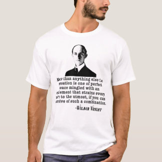 Camiseta Cita de Wilbur Wright en la belleza del vuelo