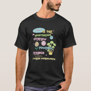 Camiseta Cita de William Wordsworth Poesía Poema Escritura 