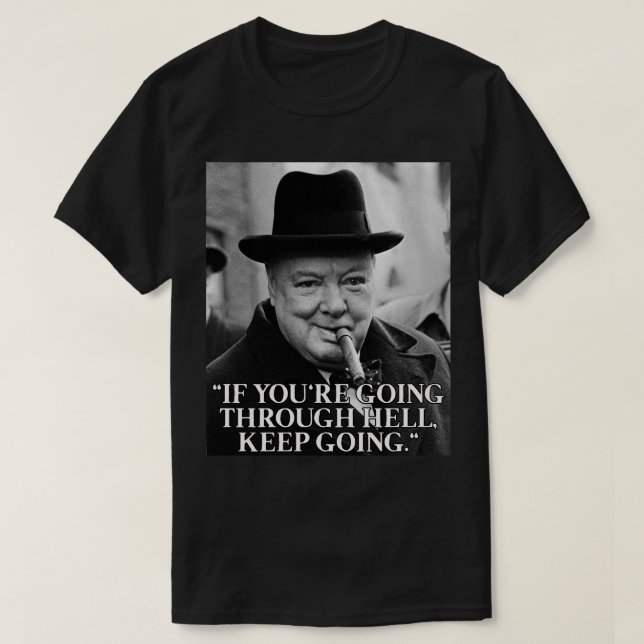 Camiseta Cita de Winston Churchill (Diseño del anverso)