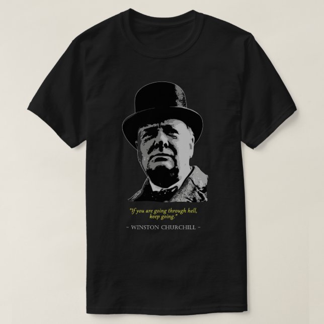Camiseta Cita de Winston Churchill (Diseño del anverso)