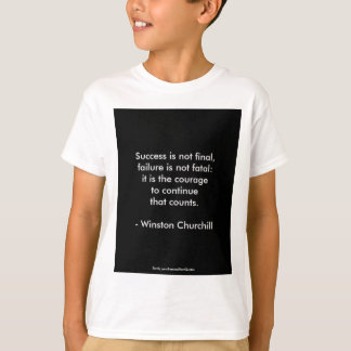 Camiseta Cita de Winston Churchill; éxito 2.0
