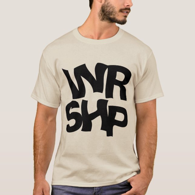 Camiseta Cita de WORSHIP Beige (Anverso)