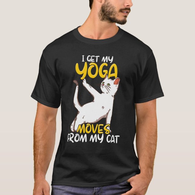 Camiseta Cita de yoga de gato Zen Meditación de nombre espi (Anverso)