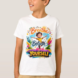 Camiseta Cita de Yoga para Mantenerse Positivo Diseño de Me