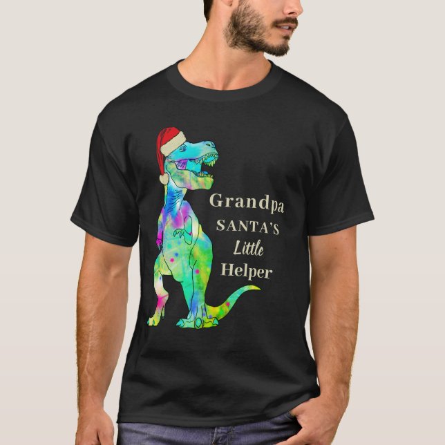 Camiseta Cita del abuelo de Dinosaur, Navidades divertidos (Anverso)