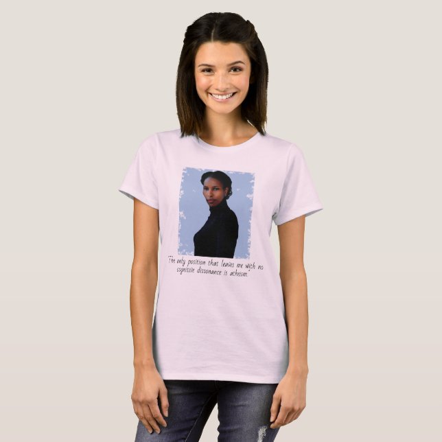 Camiseta Cita del ateísmo de Ayaan Hirsi Ali (mujeres) (Anverso completo)