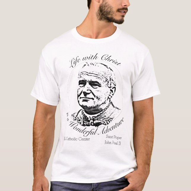 Camiseta Cita del BU católico JPII masculina (Anverso)