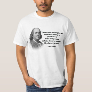 Camiseta Cita del control de armas de Ben Franklin - la