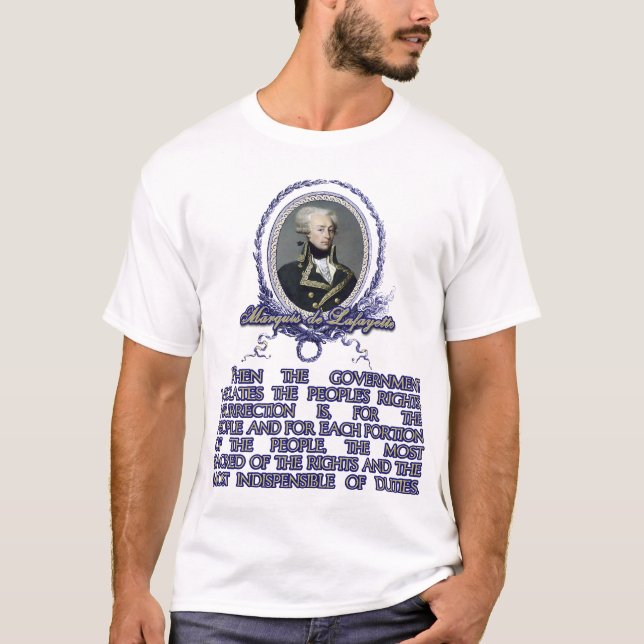 Camiseta Cita del de Lafayette del marqués en la (Anverso)