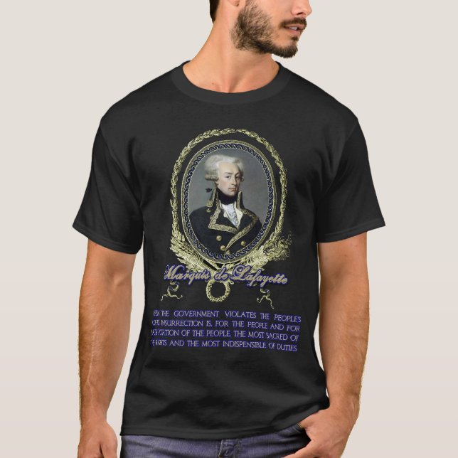 Camiseta Cita del de Lafayette del marqués en la (Anverso)