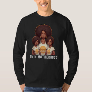 Camiseta Cita del Día del Padre de gemelos negros sobre la 