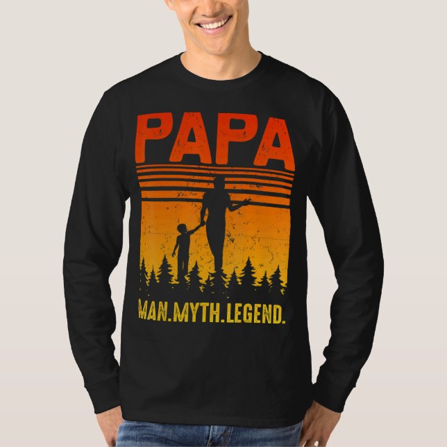 Camiseta Cita del Día del Padre Hombre Mitos Leyenda Padres (Anverso)