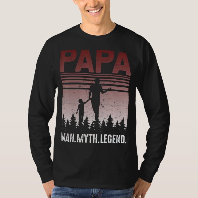 Camiseta Cita del Día del Padre Hombre Mitos Leyenda Padres (Anverso)