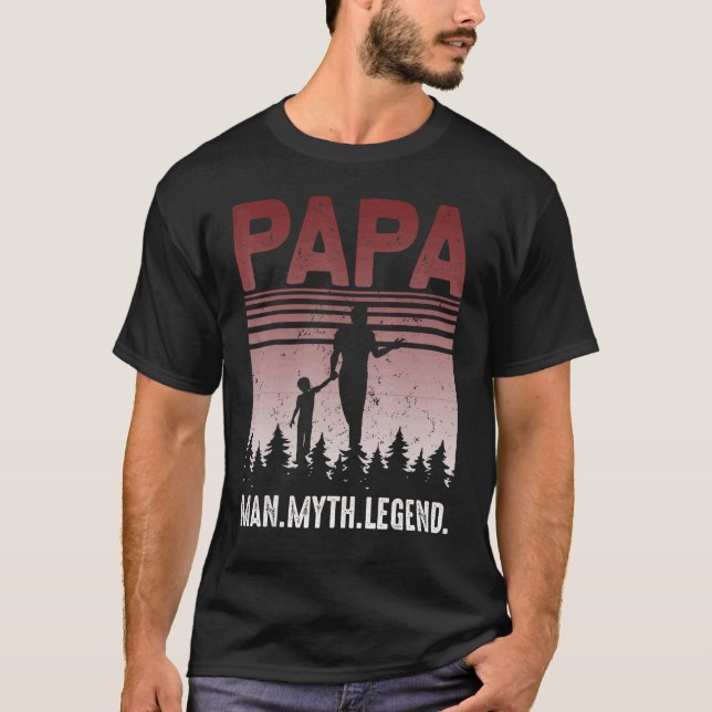 Camiseta Cita del Día del Padre Hombre Mitos Leyenda Padres (Anverso)