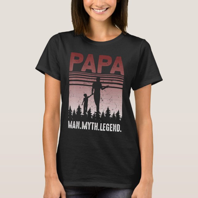 Camiseta Cita del Día del Padre Hombre Mitos Leyenda Padres (Anverso)