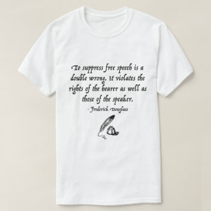 Camiseta Cita del discurso libre de Frederick Douglass